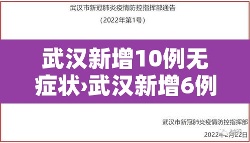 武汉新增10例无症状›武汉新增6例确诊病例,10例无症状感染者 ,活动轨迹公布 武汉新增10例无症状›武汉新增6例确诊病例,10例无症状感染者 ,活动轨迹公布