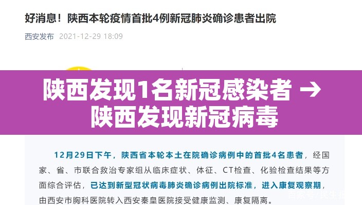 陕西发现1名新冠感染者 → 陕西发现新冠病毒 陕西发现1名新冠感染者 → 陕西发现新冠病毒