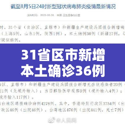 31省区市新增本土确诊36例—（31省区市新增确诊7例 本土3例）