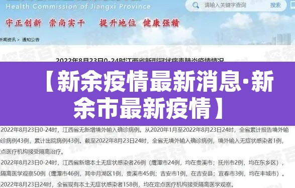 【新余疫情最新消息·新余市最新疫情】 【新余疫情最新消息·新余市最新疫情】