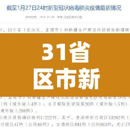 31省区市新增本土确诊25例—（31省份新增确诊25例 其中本土1例）