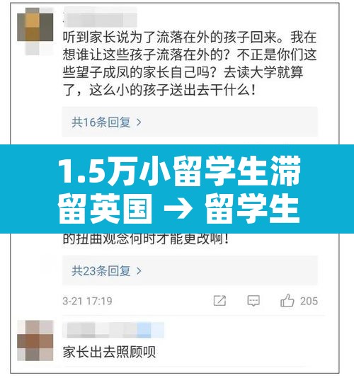 1.5万小留学生滞留英国 → 留学生留在英国 1.5万小留学生滞留英国 → 留学生留在英国