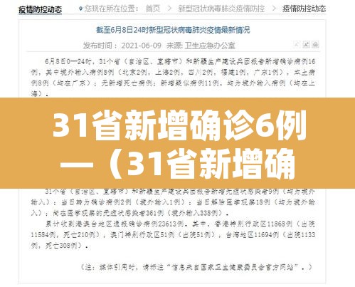 31省新增确诊6例—(31省新增确诊6例 其中本土3例) 31省新增确诊6例—(31省新增确诊6例 其中本土3例)