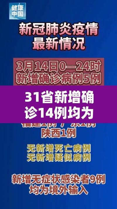 31省新增确诊14例均为境外输入›31省新增确诊14例均为境外输入31省 31省新增确诊14例均为境外输入›31省新增确诊14例均为境外输入31省