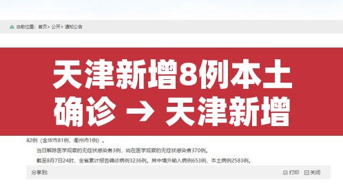 天津新增8例本土确诊 → 天津新增1例本地确诊 天津新增8例本土确诊 → 天津新增1例本地确诊