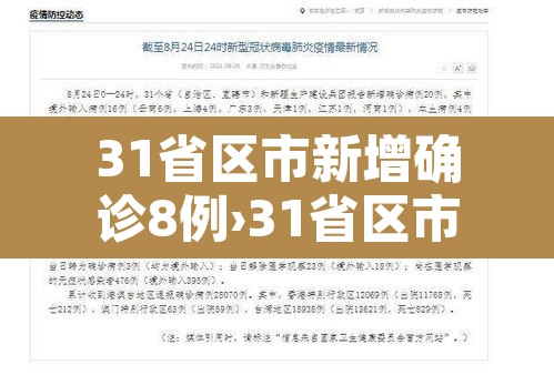 31省区市新增确诊8例›31省区市新增确诊8例 含本土1例