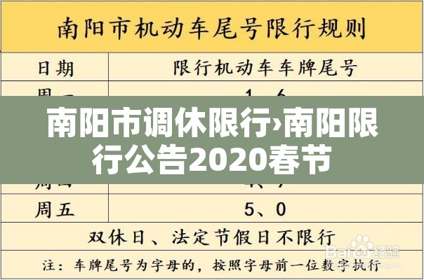 南阳市调休限行›南阳限行公告2020春节 南阳市调休限行›南阳限行公告2020春节