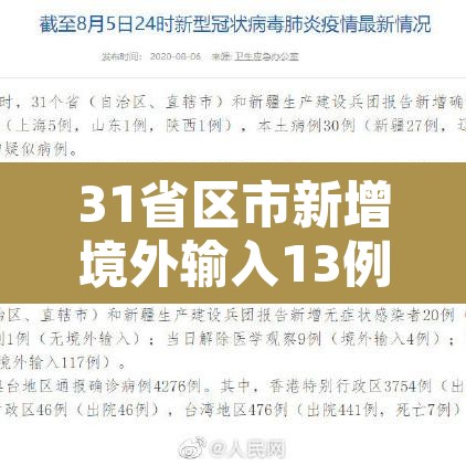31省区市新增境外输入13例›31省区市新增境外输入12 31省区市新增境外输入13例›31省区市新增境外输入12