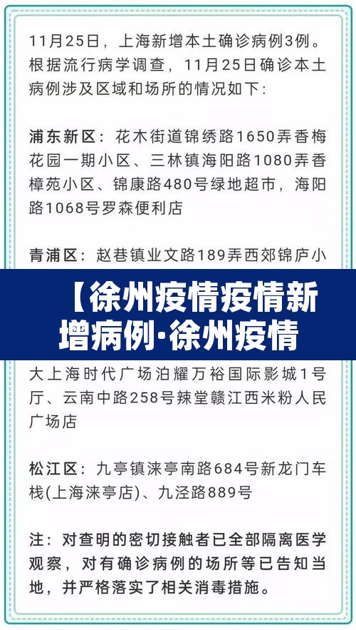 【徐州疫情疫情新增病例·徐州疫情疫情新增病例活动轨迹】 【徐州疫情疫情新增病例·徐州疫情疫情新增病例活动轨迹】