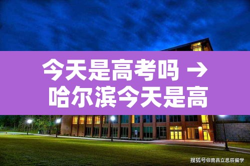 今天是高考吗 → 哈尔滨今天是高考吗 今天是高考吗 → 哈尔滨今天是高考吗
