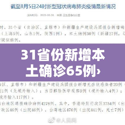 31省份新增本土确诊65例›31省份新增本土确诊53例 涉及8省