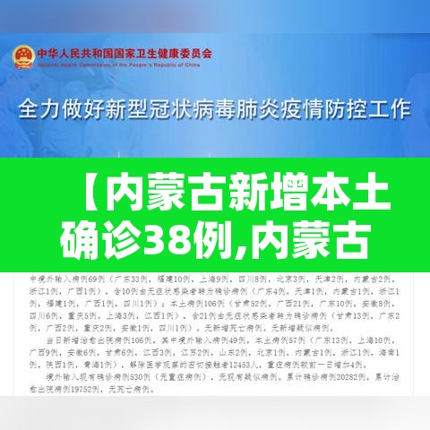 【内蒙古新增本土确诊38例,内蒙古新增本土确诊病例36例】 【内蒙古新增本土确诊38例,内蒙古新增本土确诊病例36例】