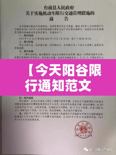 【今天阳谷限行通知范文·阳谷限行吗】