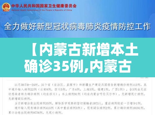 【内蒙古新增本土确诊35例,内蒙古新增本土确诊8例】 【内蒙古新增本土确诊35例,内蒙古新增本土确诊8例】