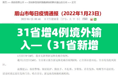 31省增4例境外输入—(31省新增境外输入17)