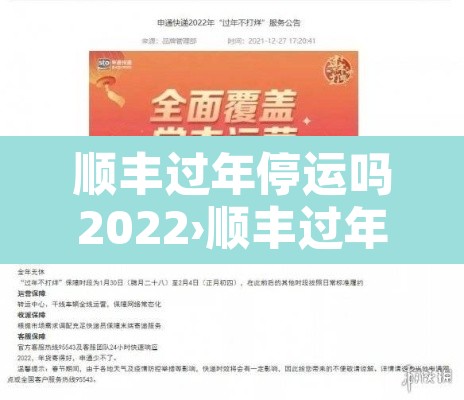顺丰过年停运吗2022›顺丰过年的时候停运吗