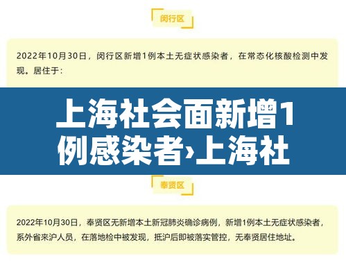上海社会面新增1例感染者›上海社会组织网站 上海社会面新增1例感染者›上海社会组织网站