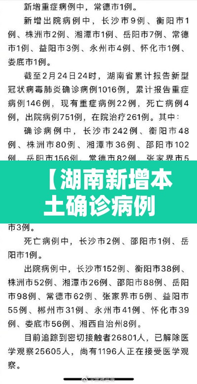 【湖南新增本土确诊病例12例·湖南新增确诊病例4例】 【湖南新增本土确诊病例12例·湖南新增确诊病例4例】