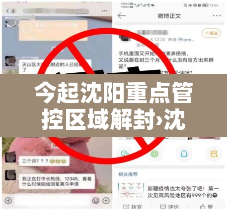 今起沈阳重点管控区域解封›沈阳重点管控区域即日起解封