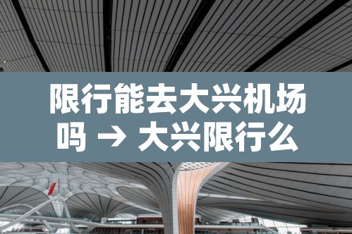 限行能去大兴机场吗 → 大兴限行么 限行能去大兴机场吗 → 大兴限行么