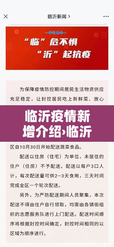 临沂疫情新增介绍›临沂疫情新增介绍情况
