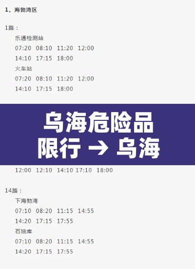 乌海危险品限行 → 乌海危险品限行区域