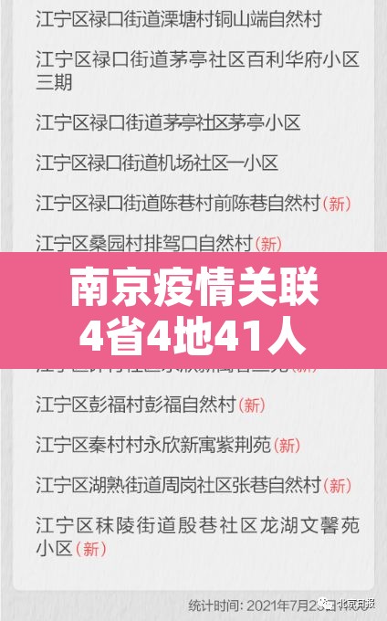 南京疫情关联4省4地41人感染—（南京疫情感染情况）