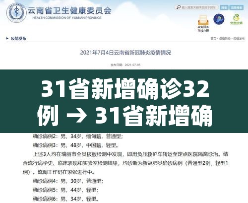 31省新增确诊32例 → 31省新增确诊22例 其中