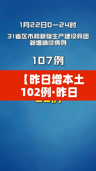 【昨日增本土102例·昨日新增本土20+18例】 【昨日增本土102例·昨日新增本土20+18例】
