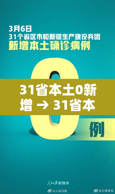 31省本土0新增 → 31省本土新增潸 31省本土0新增 → 31省本土新增潸