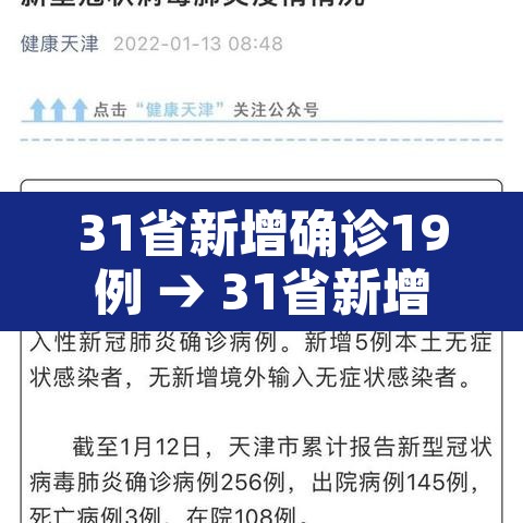 31省新增确诊19例 → 31省新增确诊19例其中本土9例 31省新增确诊19例 → 31省新增确诊19例其中本土9例