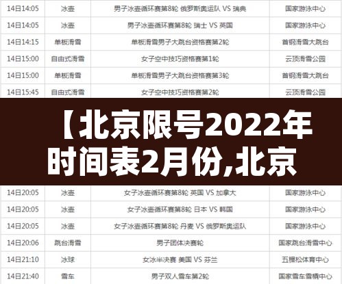 【北京限号2022年时间表2月份,北京限号2021年2月最新限号处罚】 【北京限号2022年时间表2月份,北京限号2021年2月最新限号处罚】