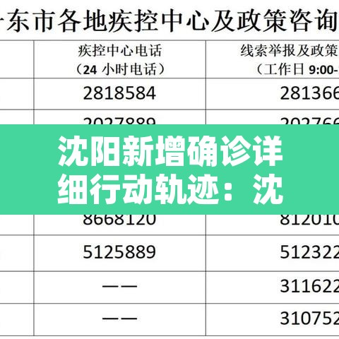 沈阳新增确诊详细行动轨迹：沈阳新增本土确诊行程轨迹